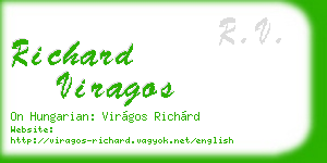 richard viragos business card